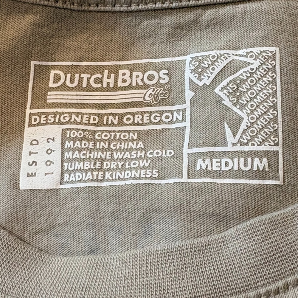 Vintage Dutch Bros 1992 Radiate Kindness Long Sleeve T-Shirt Medium Oregon - Picture 6 of 6
